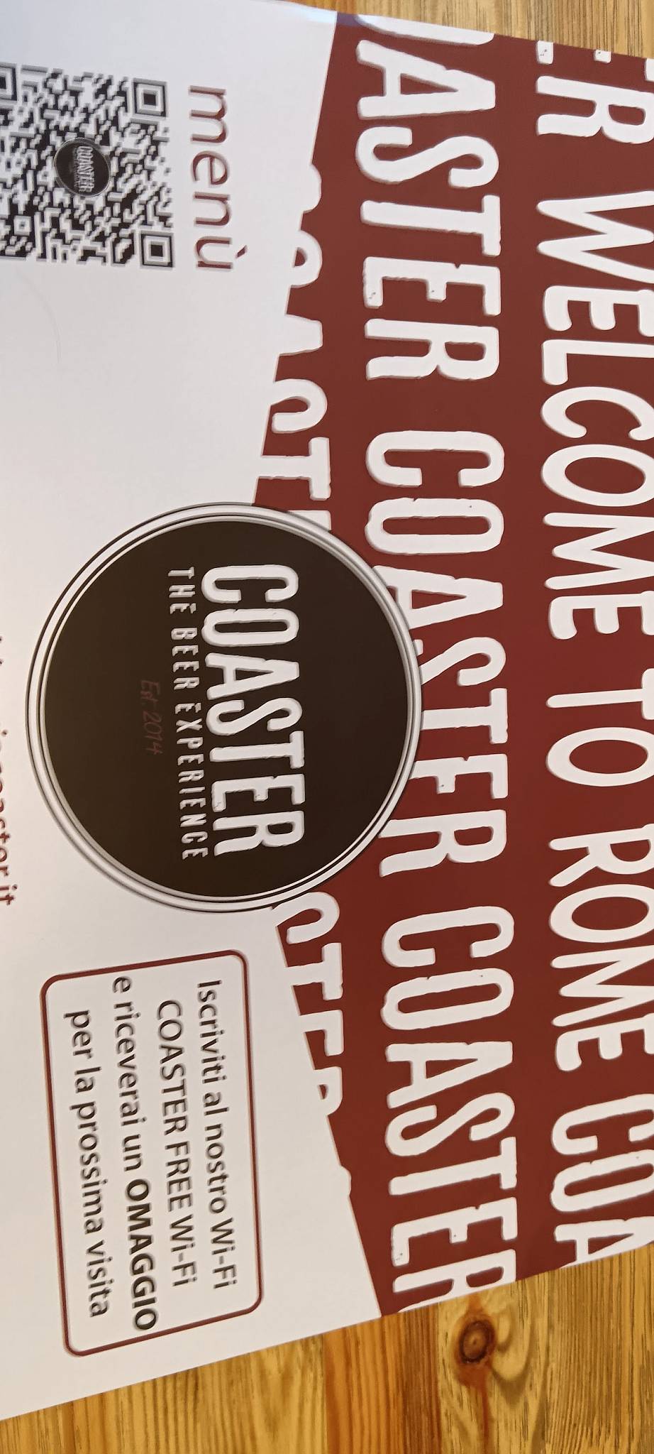 Birreria Coaster меню