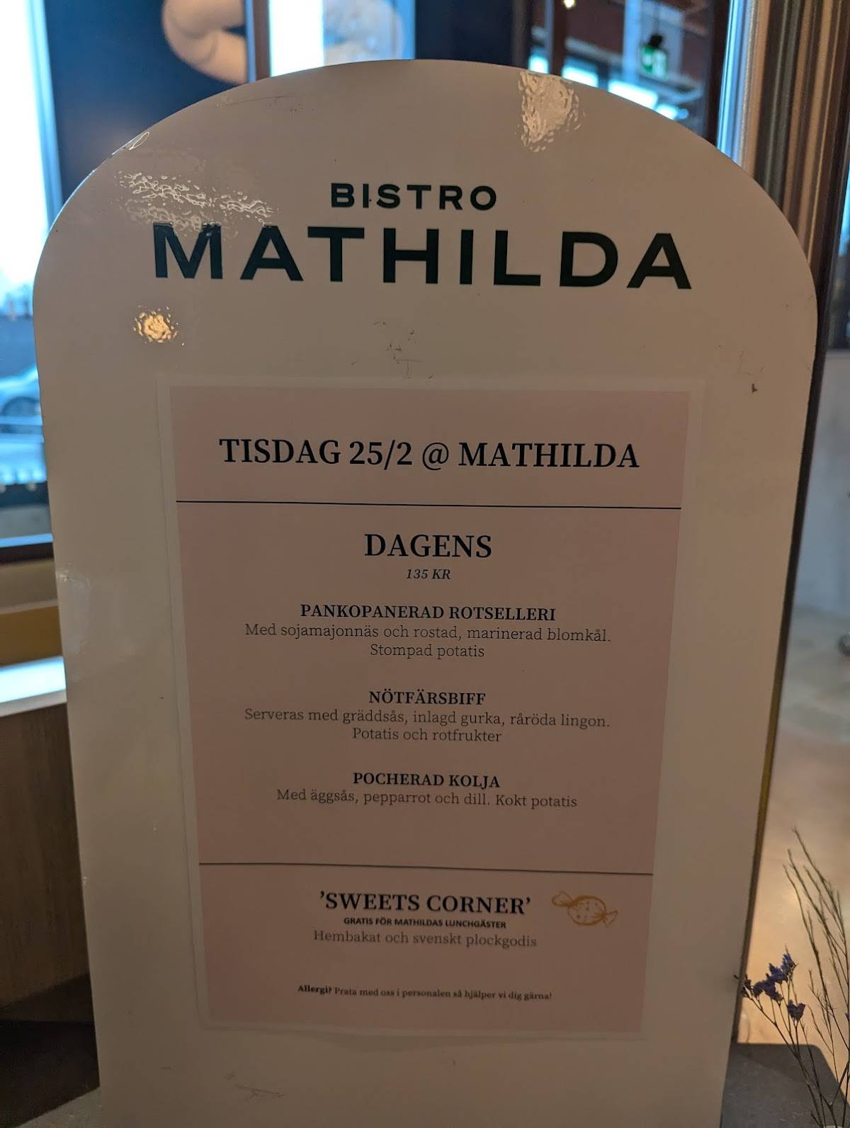 Bistro Mathilda Solna меню