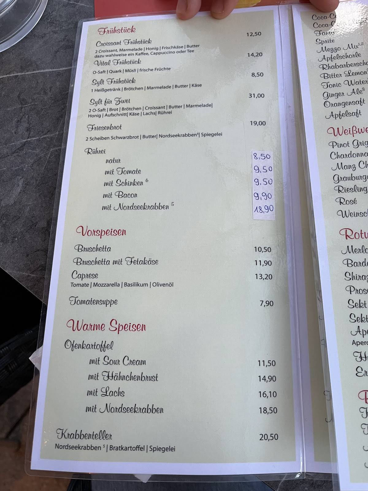Bistro Vital Sylt меню