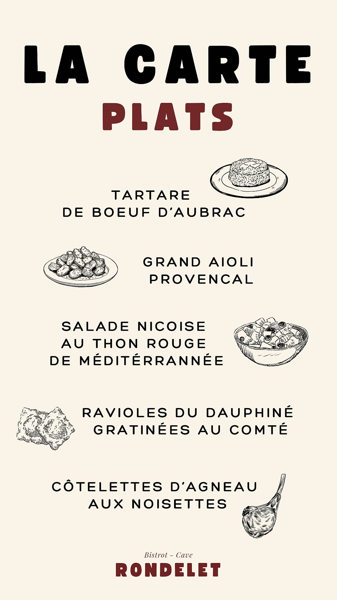Bistrot Rondelet меню