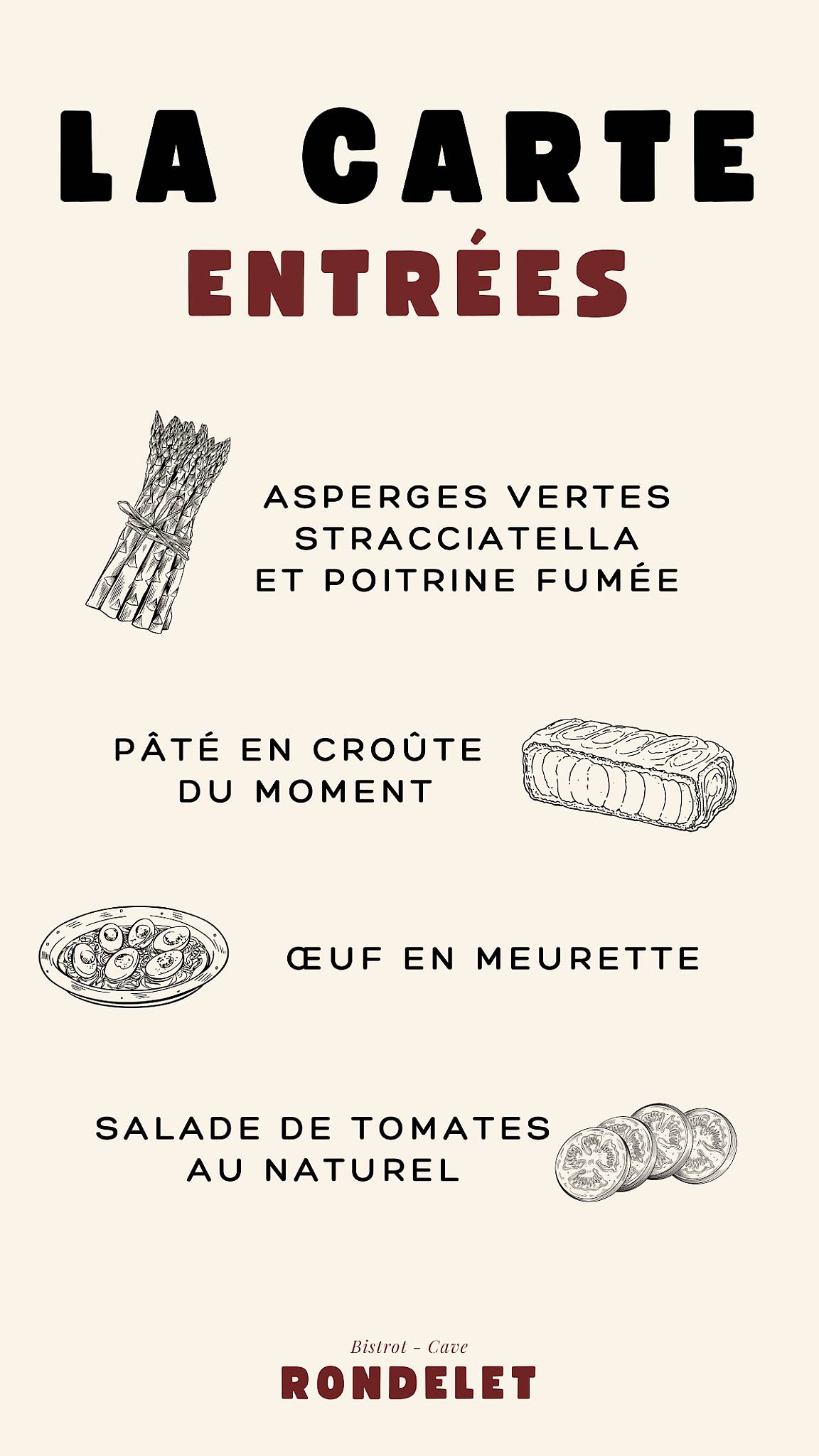 Bistrot Rondelet меню