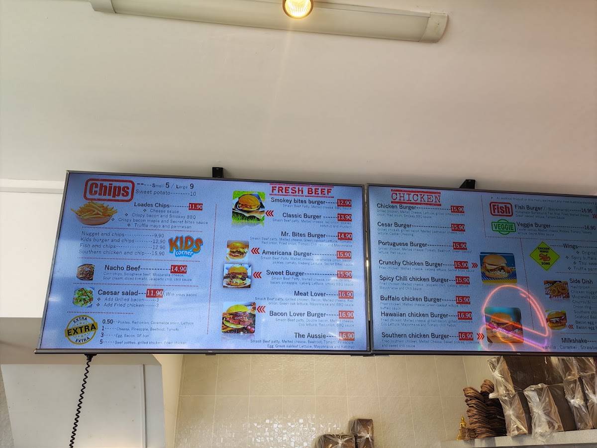 Bites Burger Rozelle меню