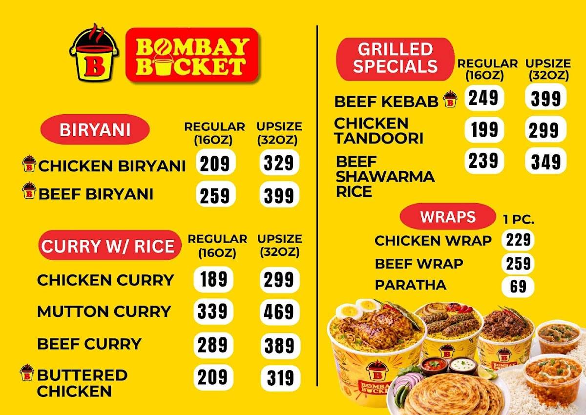 Bombay Bucket- Paseo Sta. Rosa меню