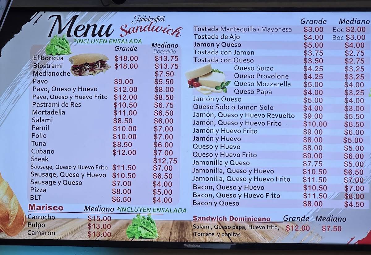 Borinquen Bakery меню