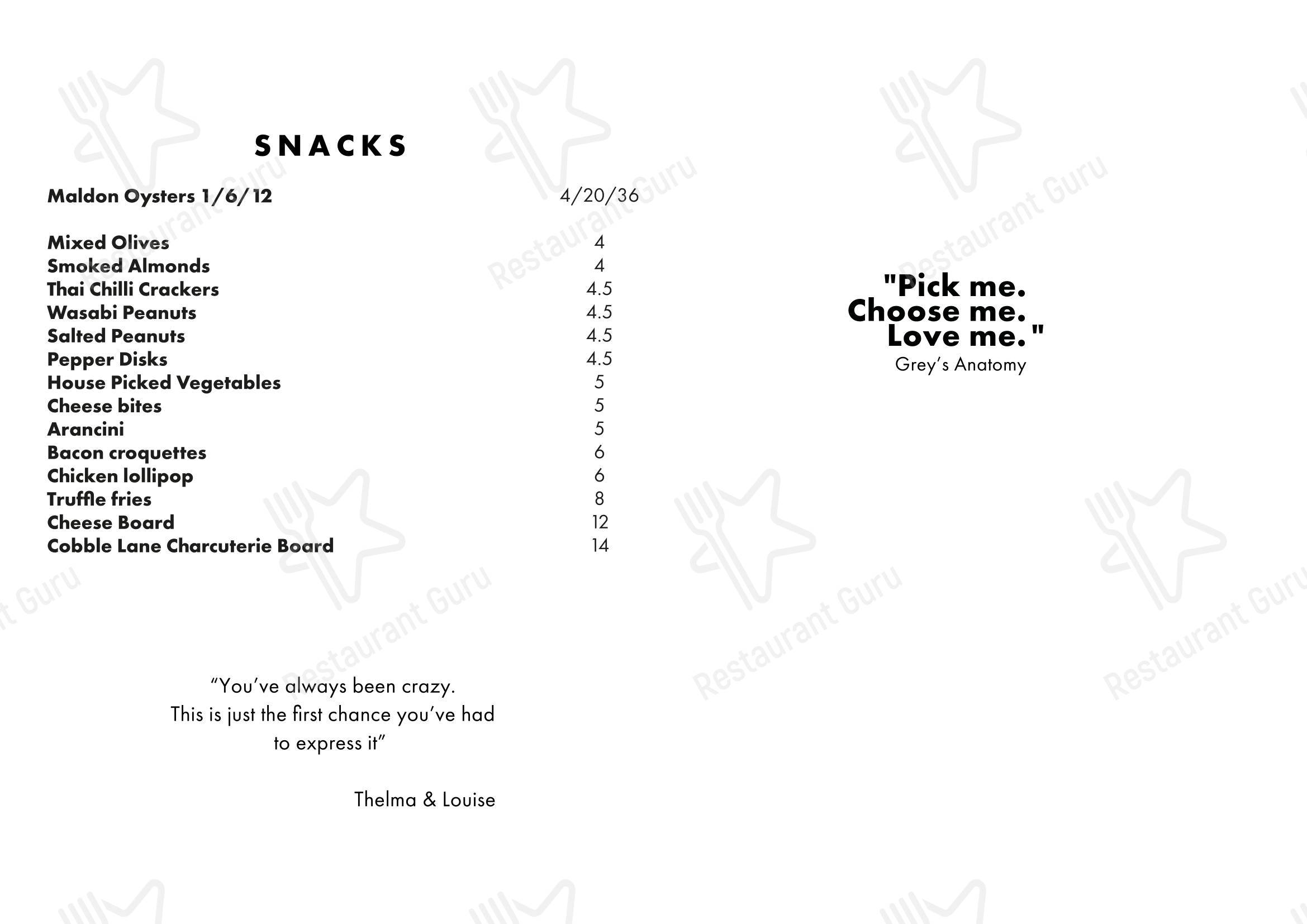 Takeaway Menu ресторана Boundary Shoreditch в Лондоне