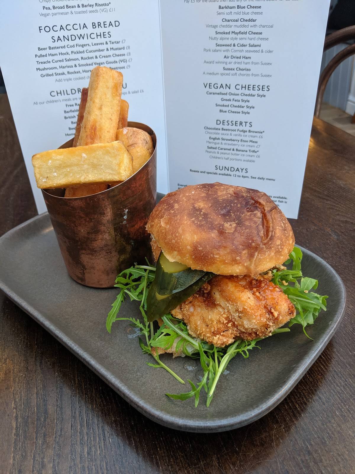 The Cleveland Arms меню