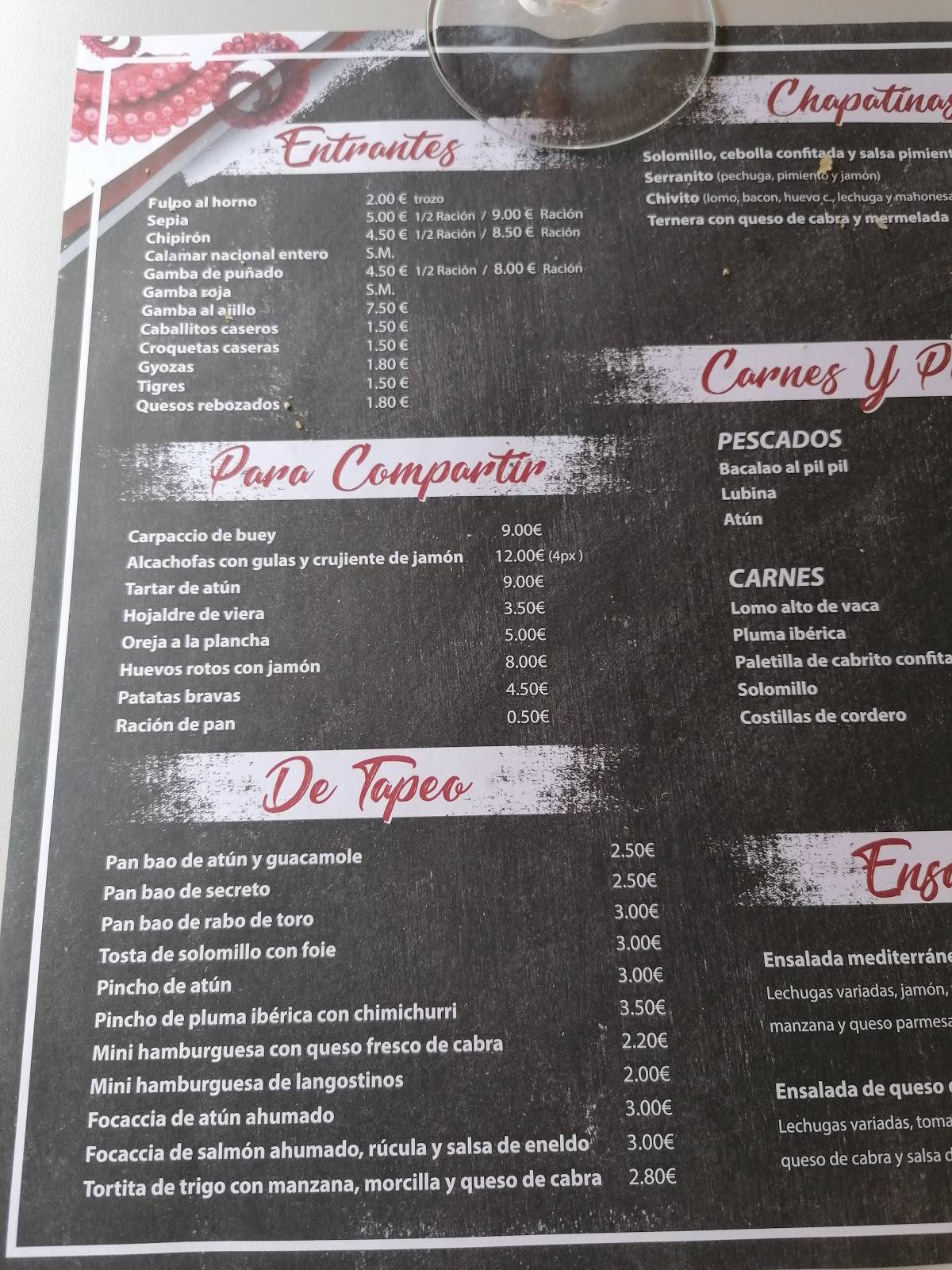 El Rincón меню