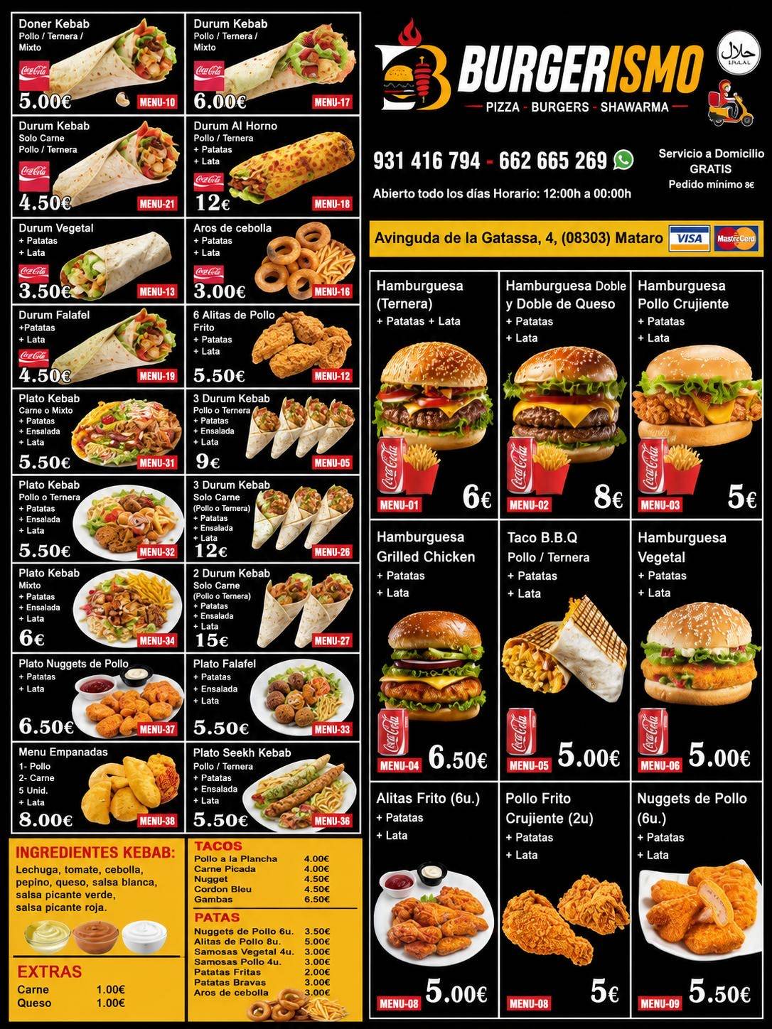 BurgerIsmo меню
