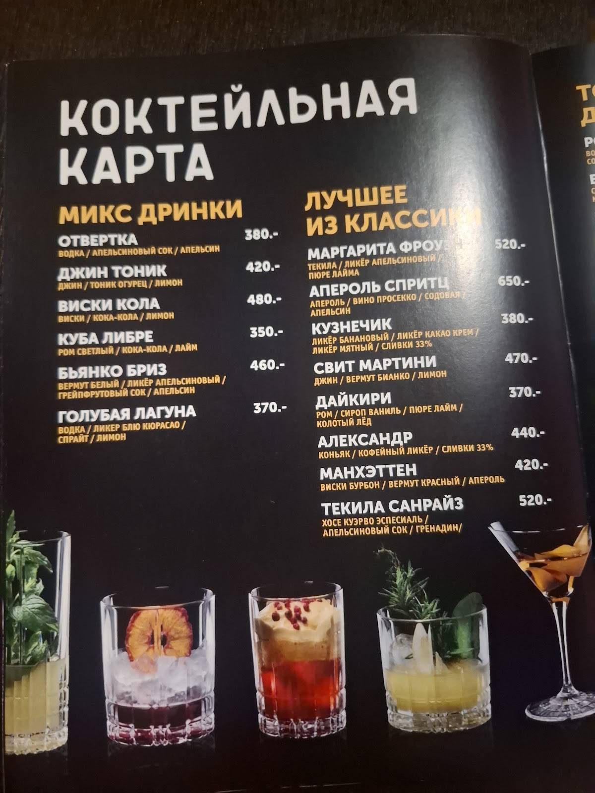 Буржуй меню