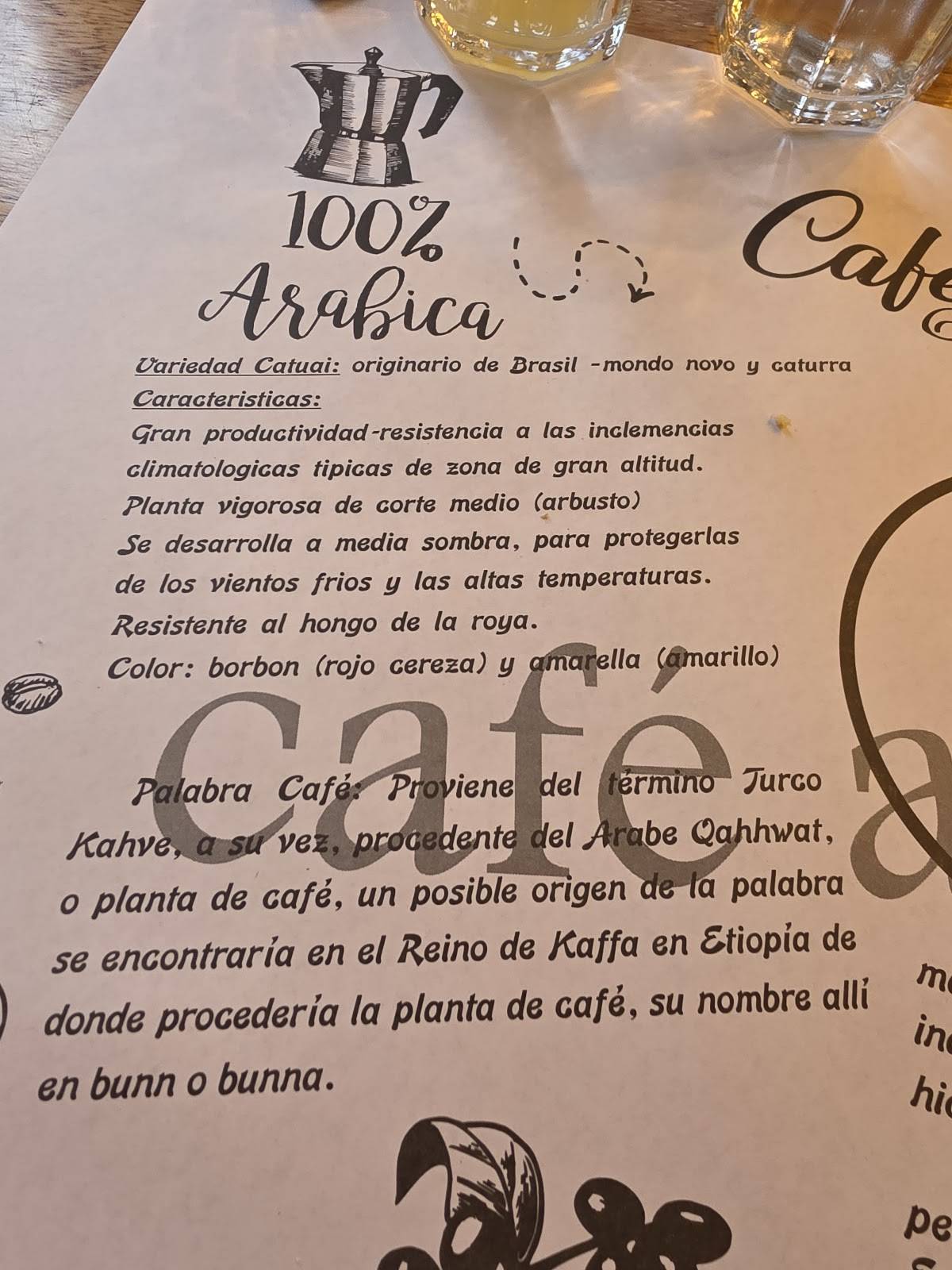 CAFÉ BARITÚ меню