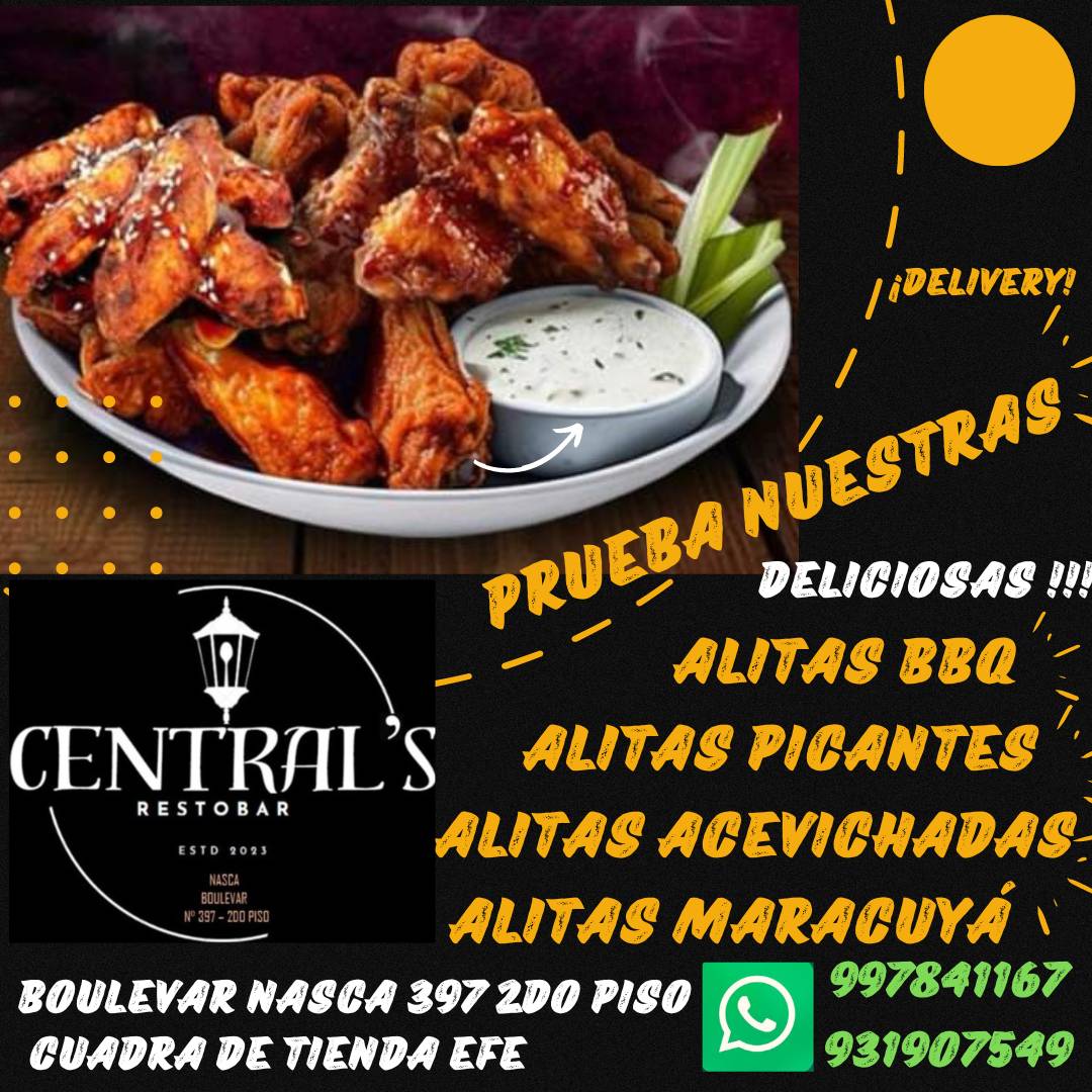 CENTRAL'S RESTOBAR NAZCA меню