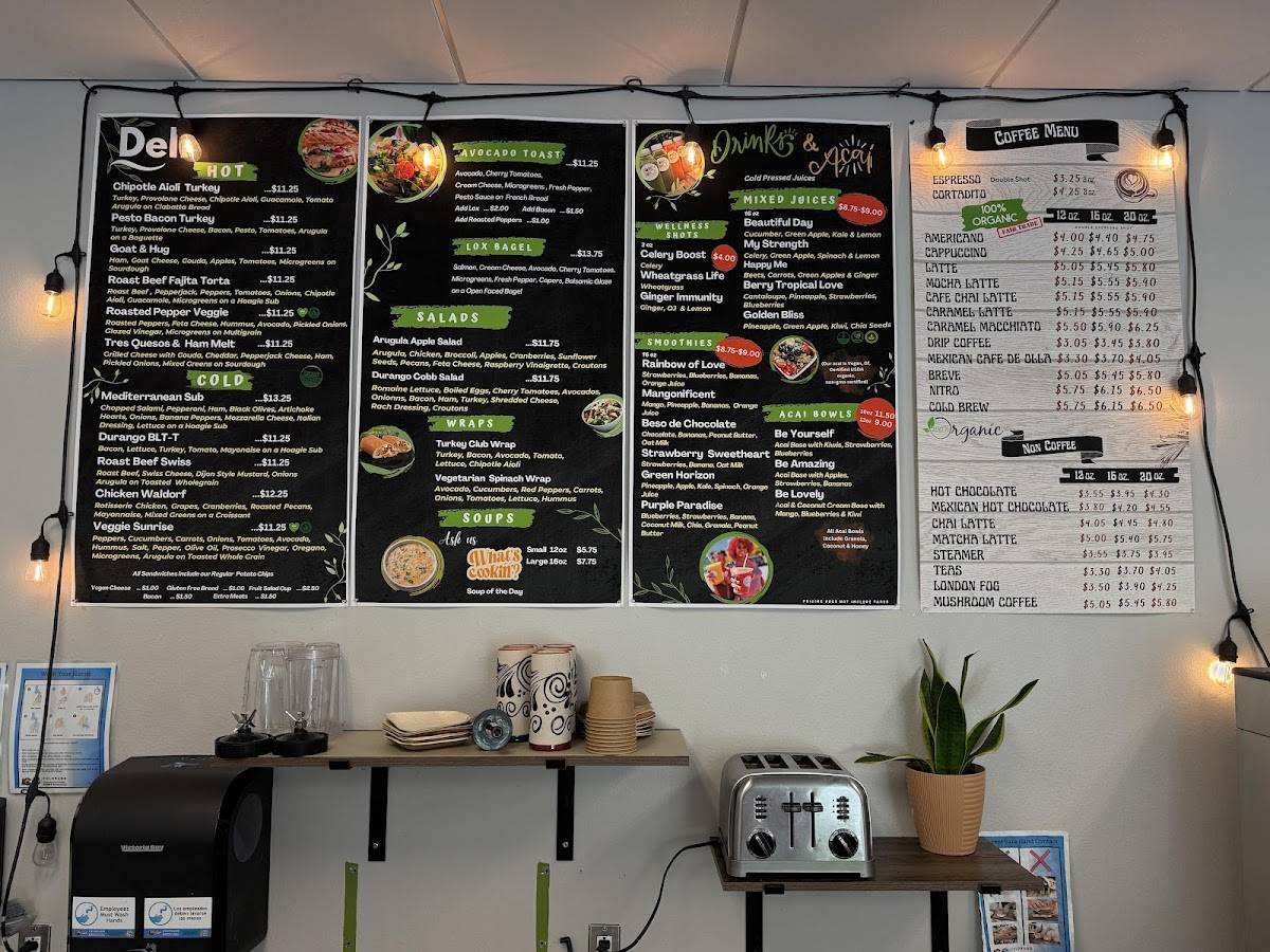 Cafe Amor Riverside меню