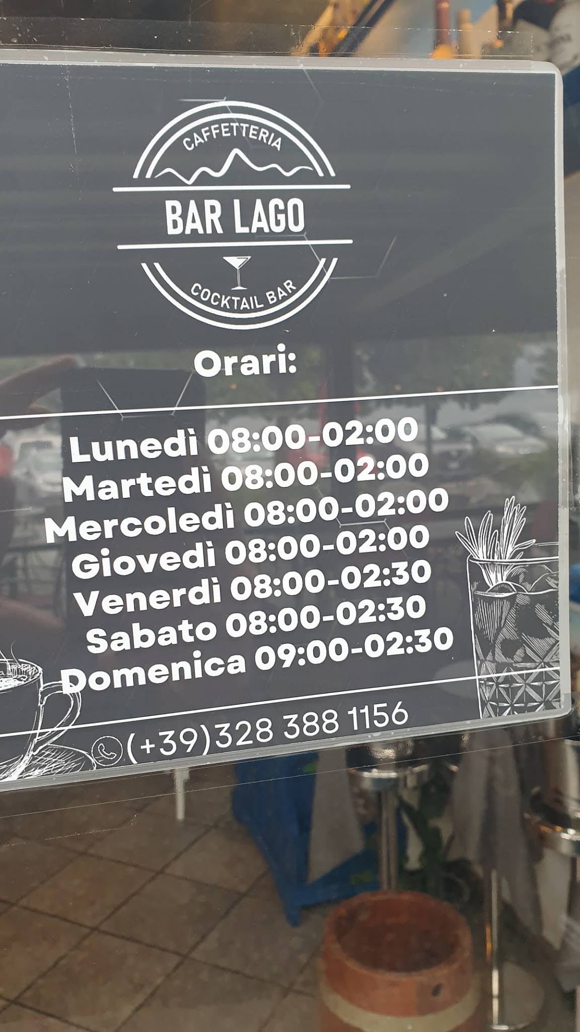 Bar Lago меню