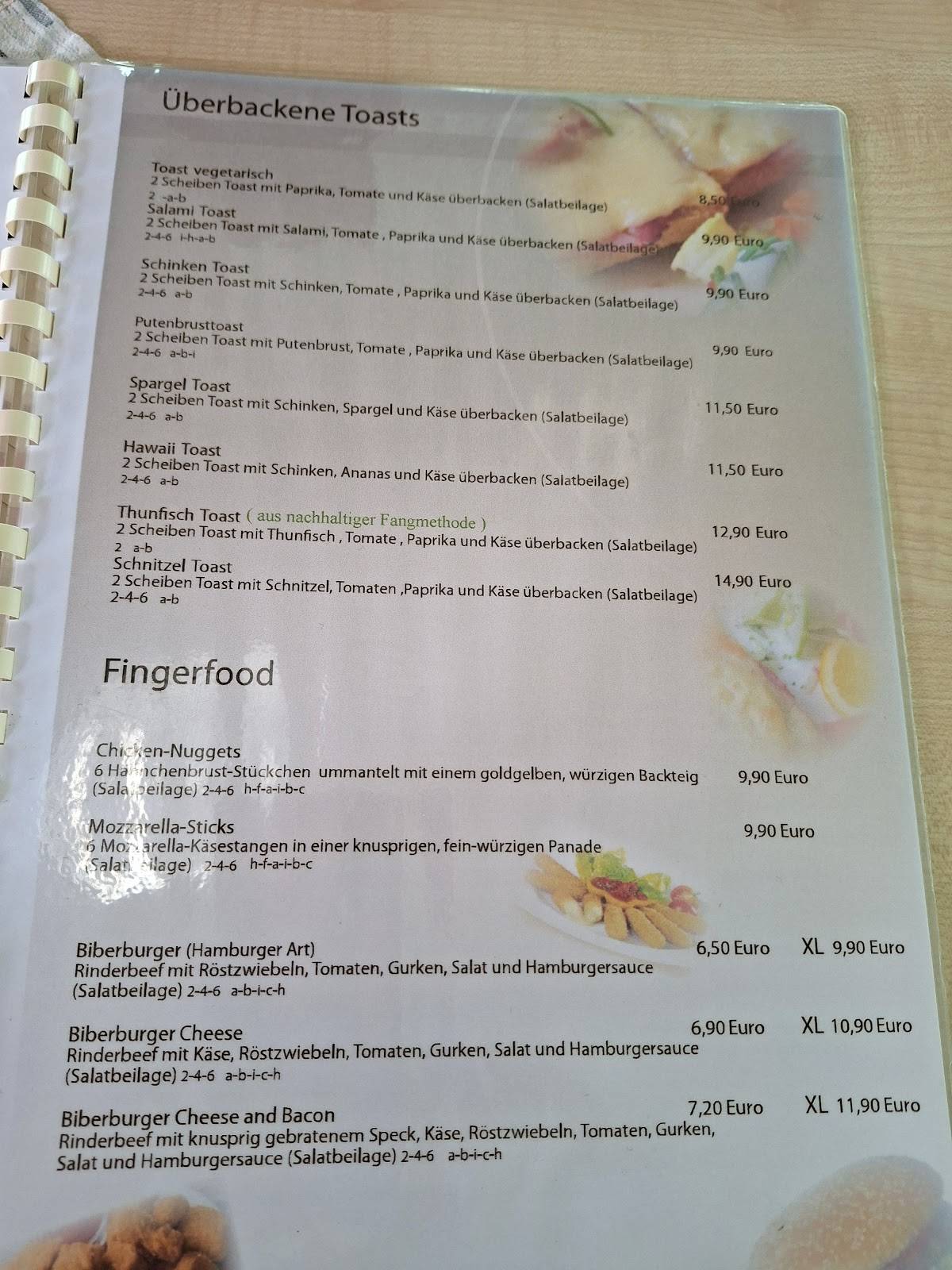 Bibercafé меню