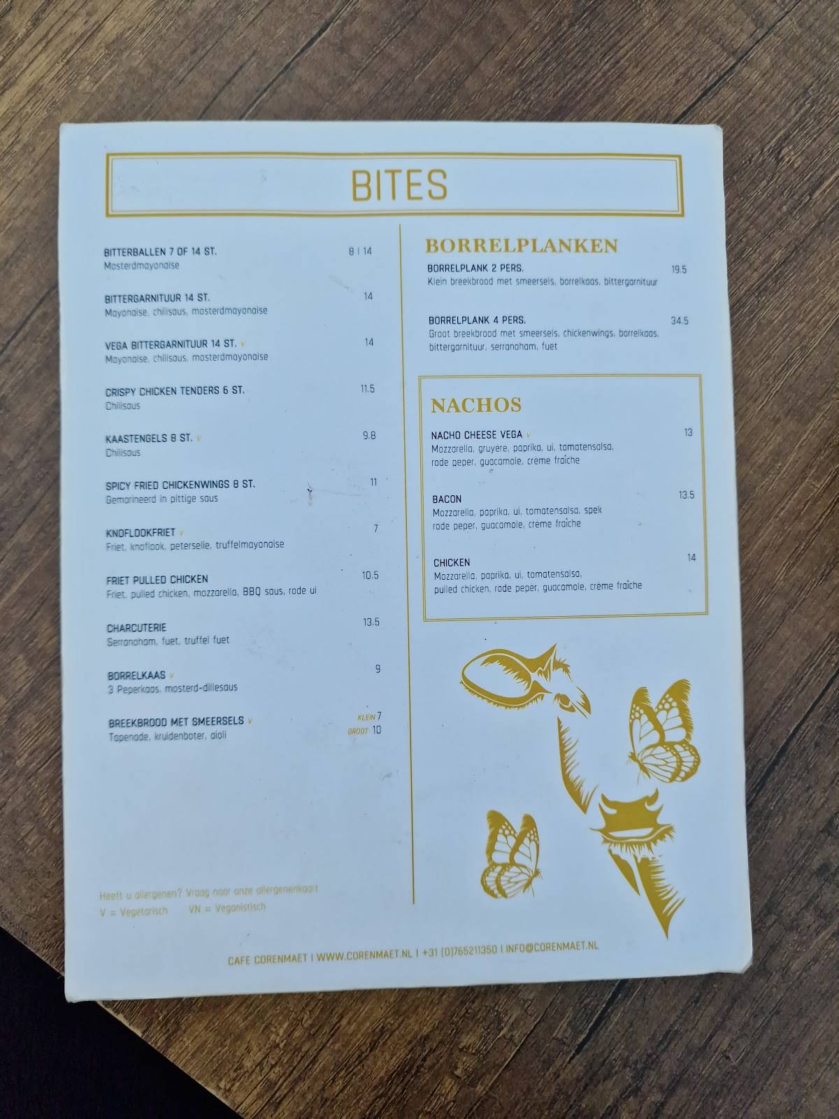 Café Corenmaet меню