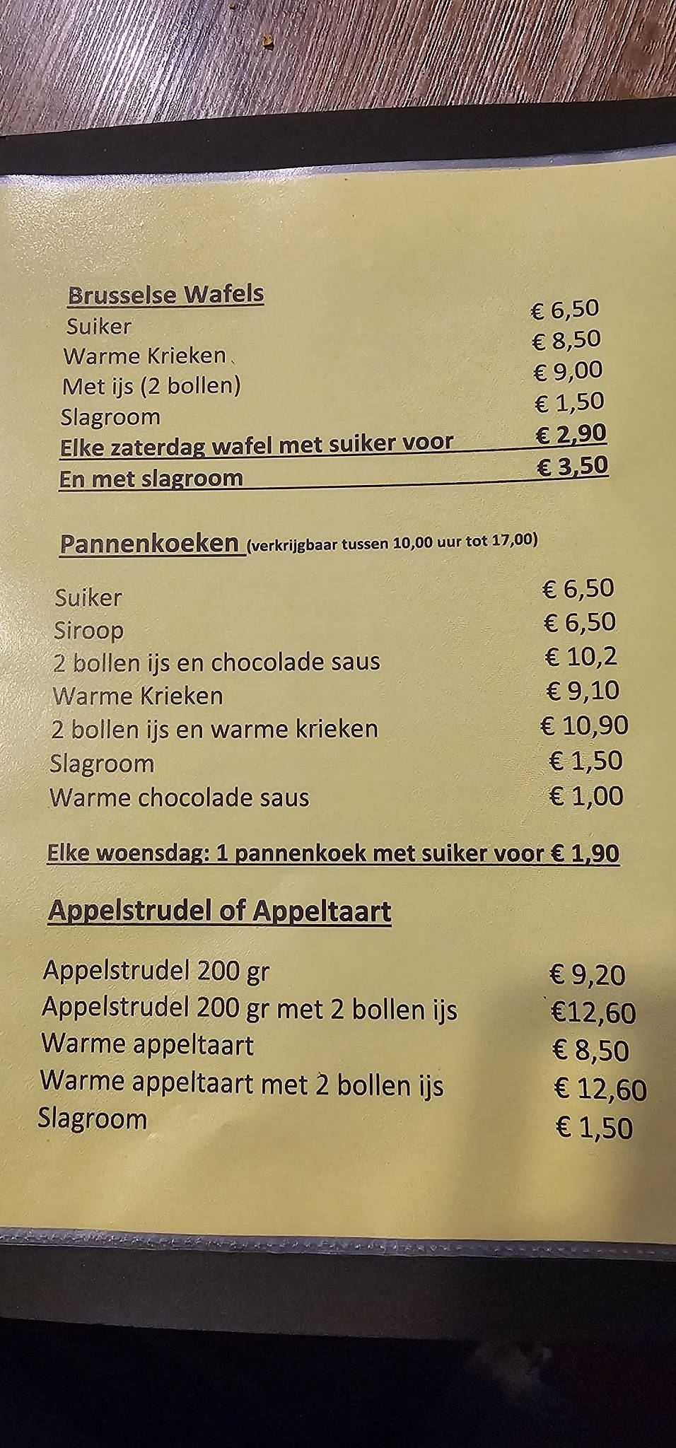 Eetcafé Centrum меню
