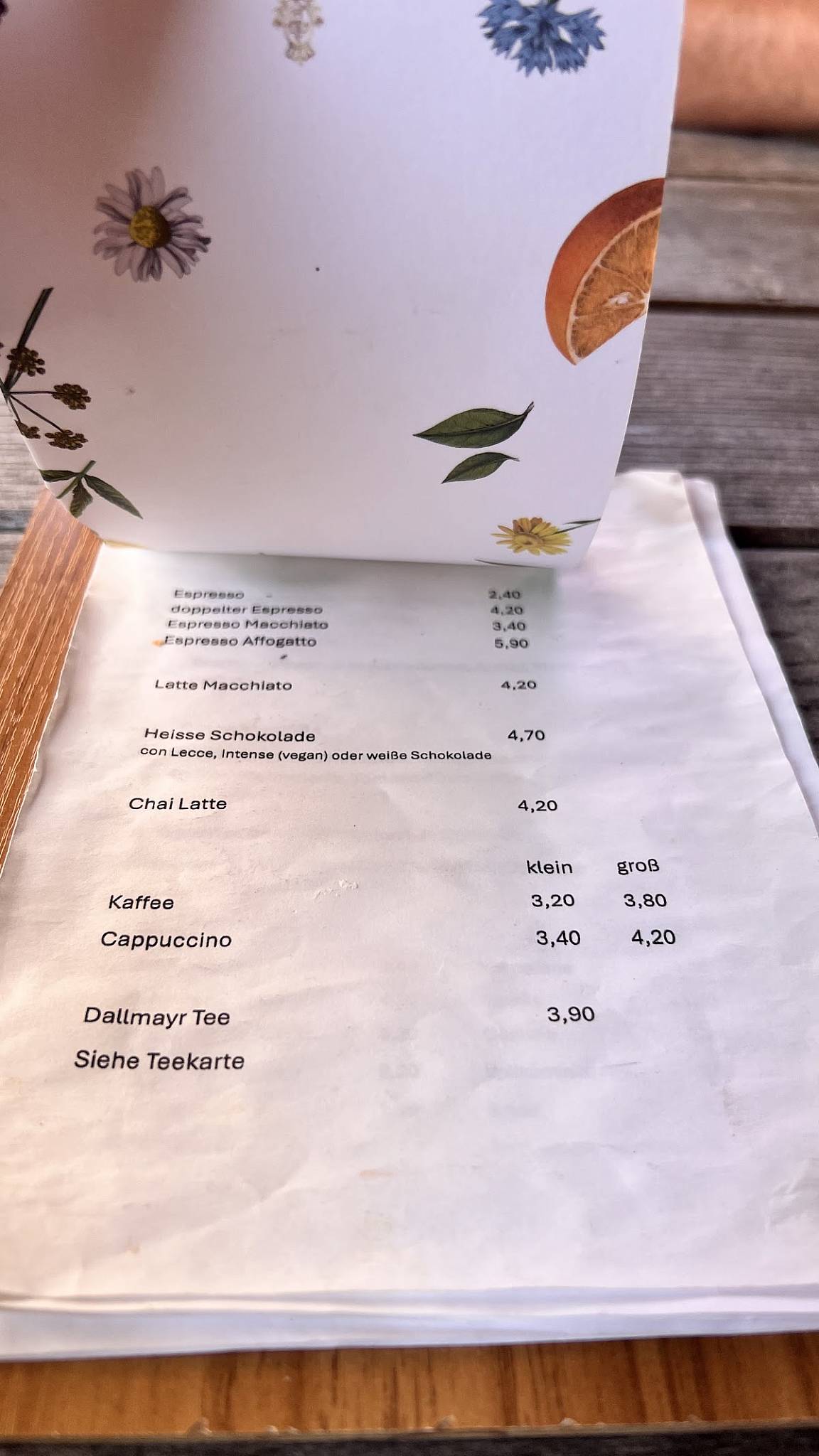 Café Mandala меню