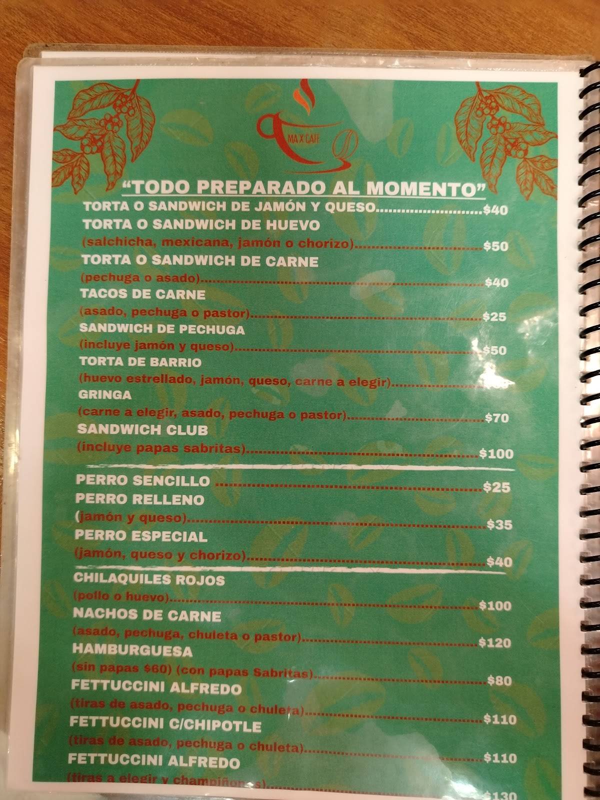 Café Ma’x Café меню