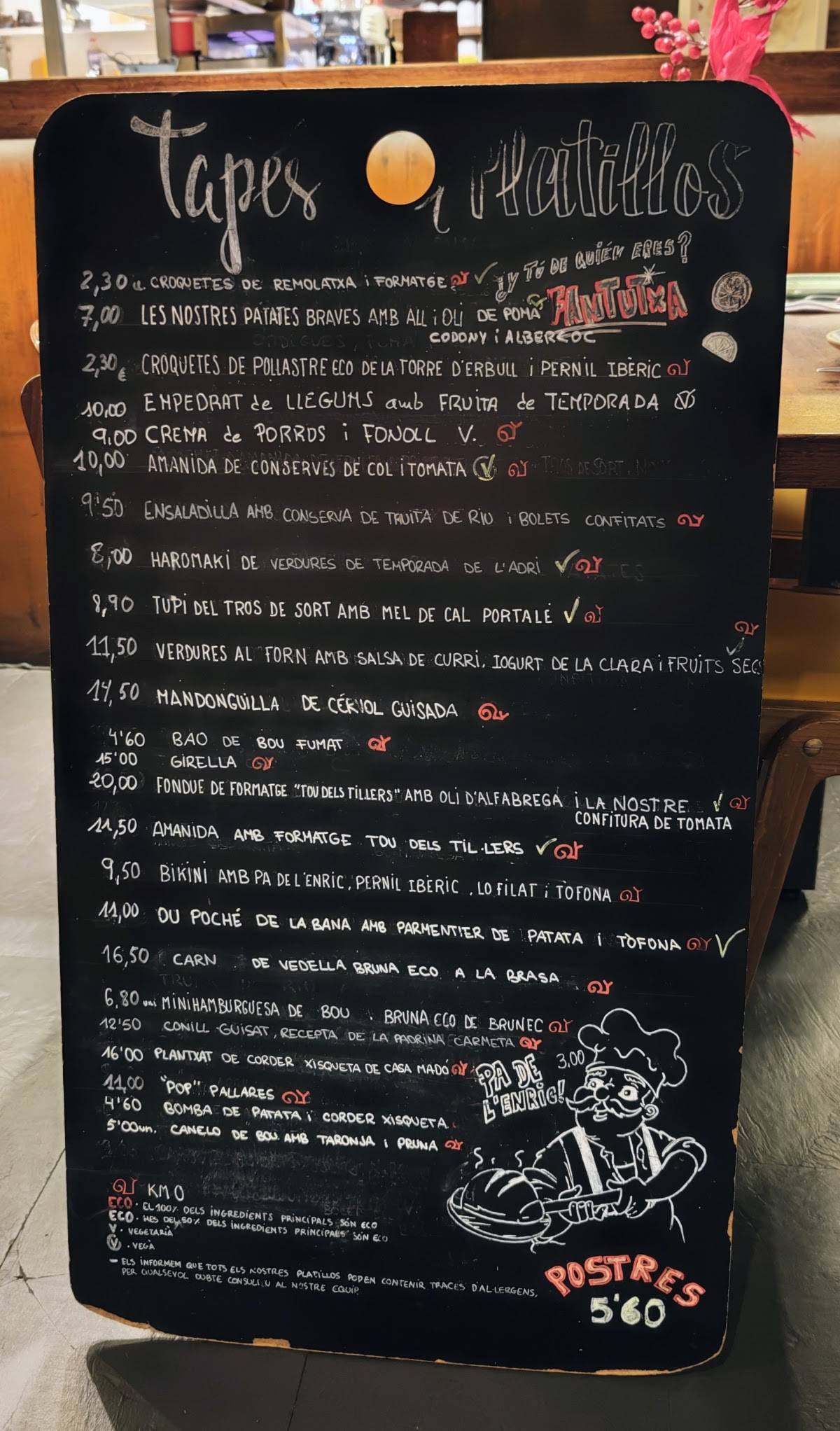 Cafè Pessets меню