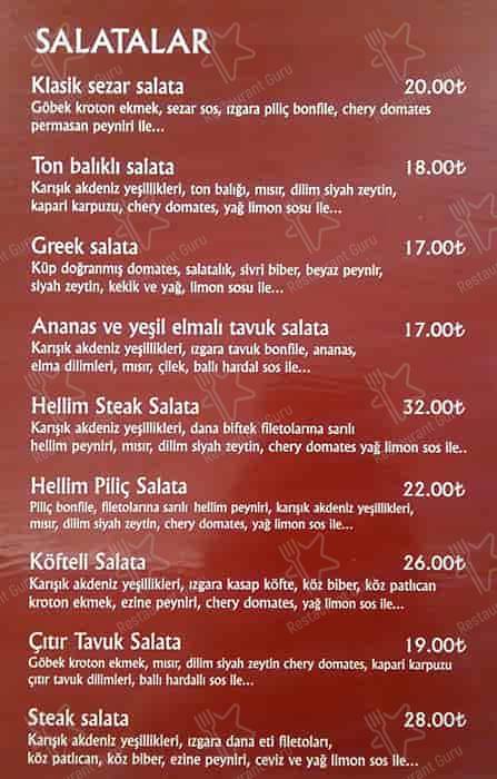 Roma Dondurmacısı меню