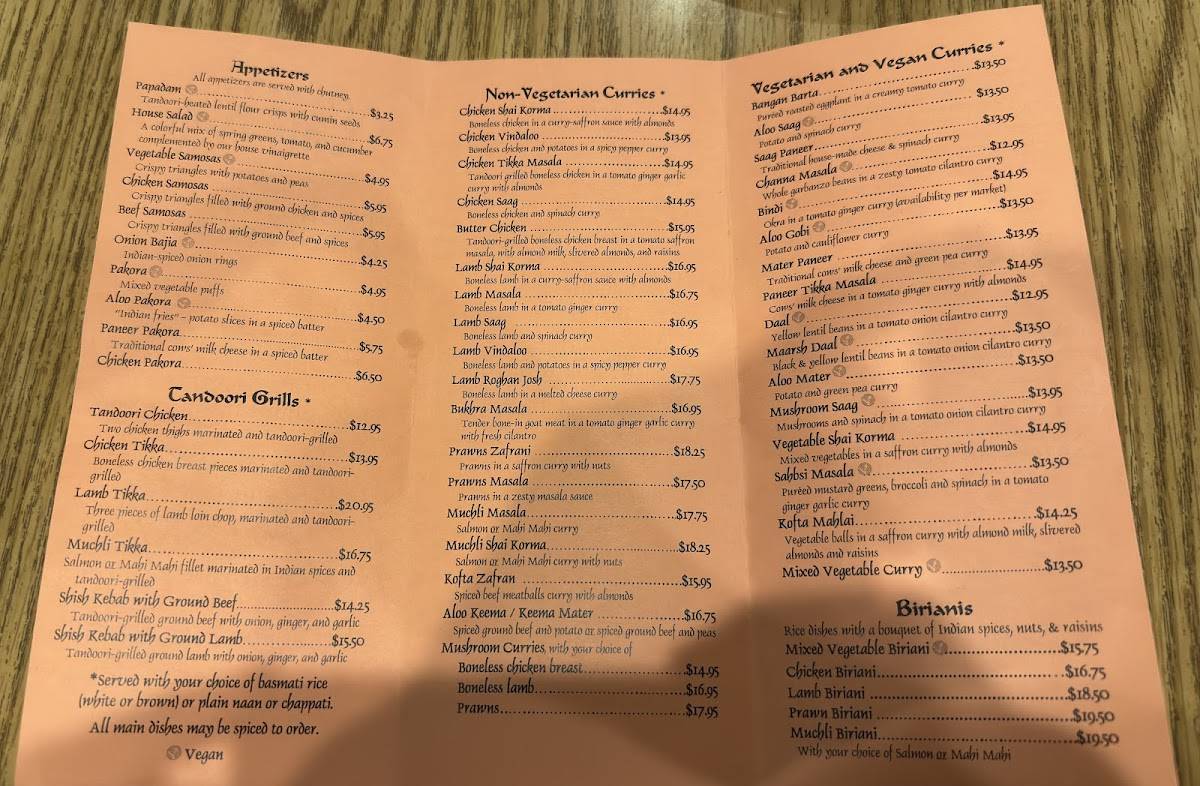 Café Raj меню