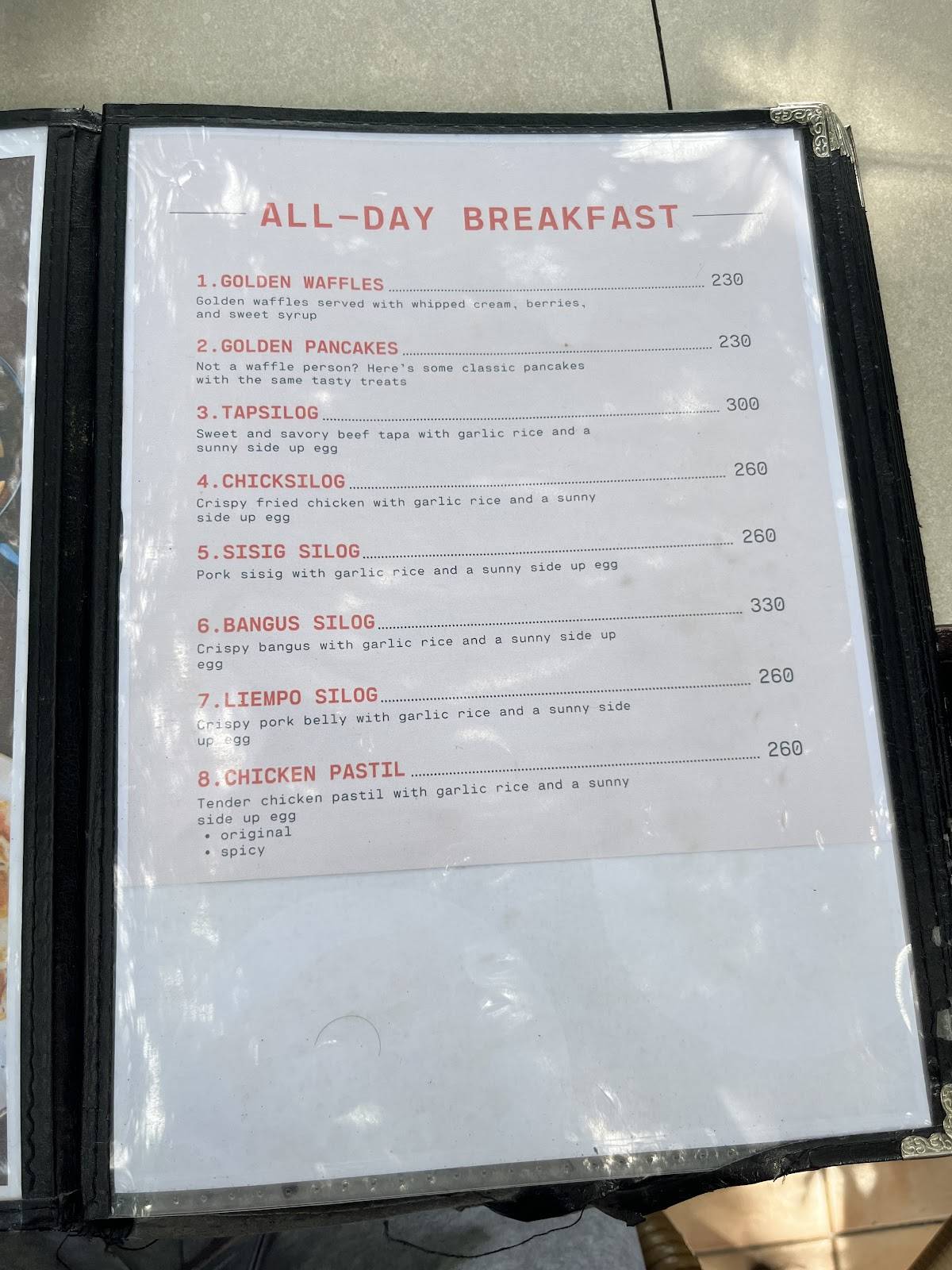 Café Y Ruedas меню