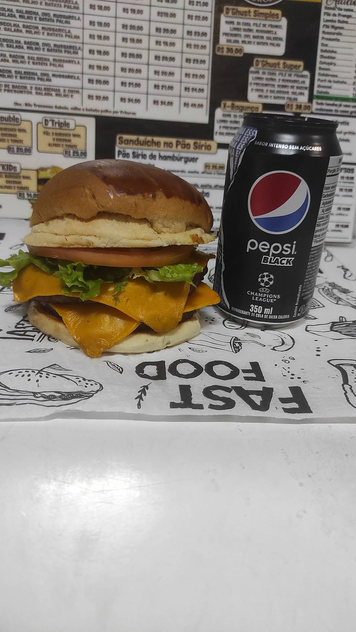 D'Ghust Burger Sanduicheria меню