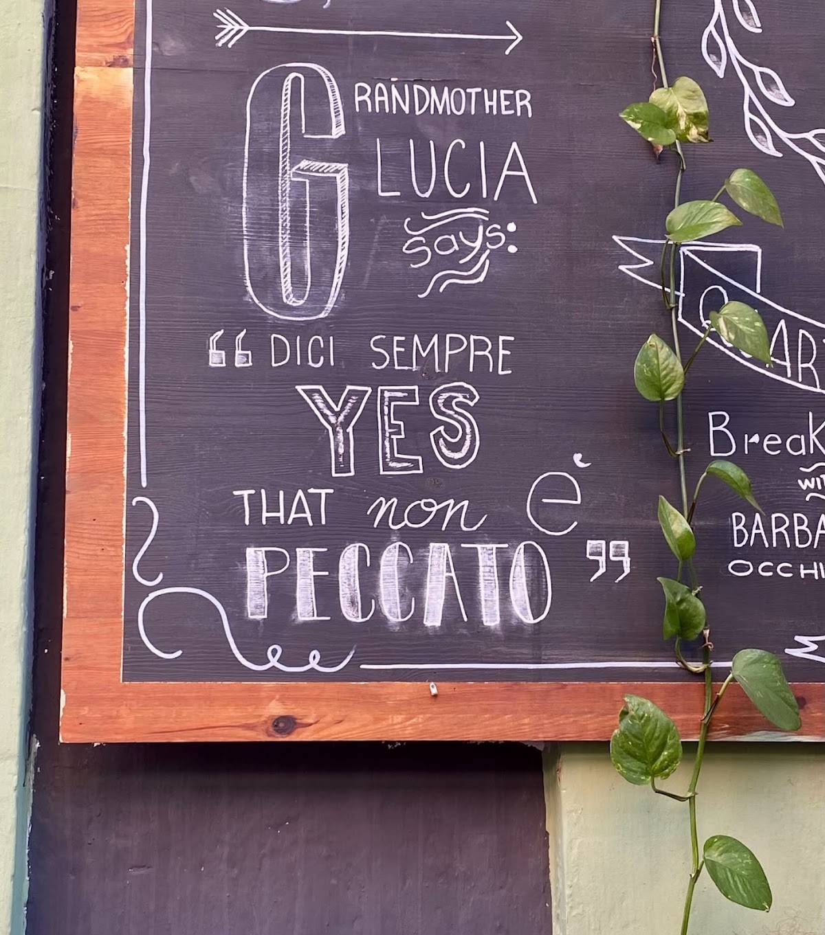 Caffè Contesto меню