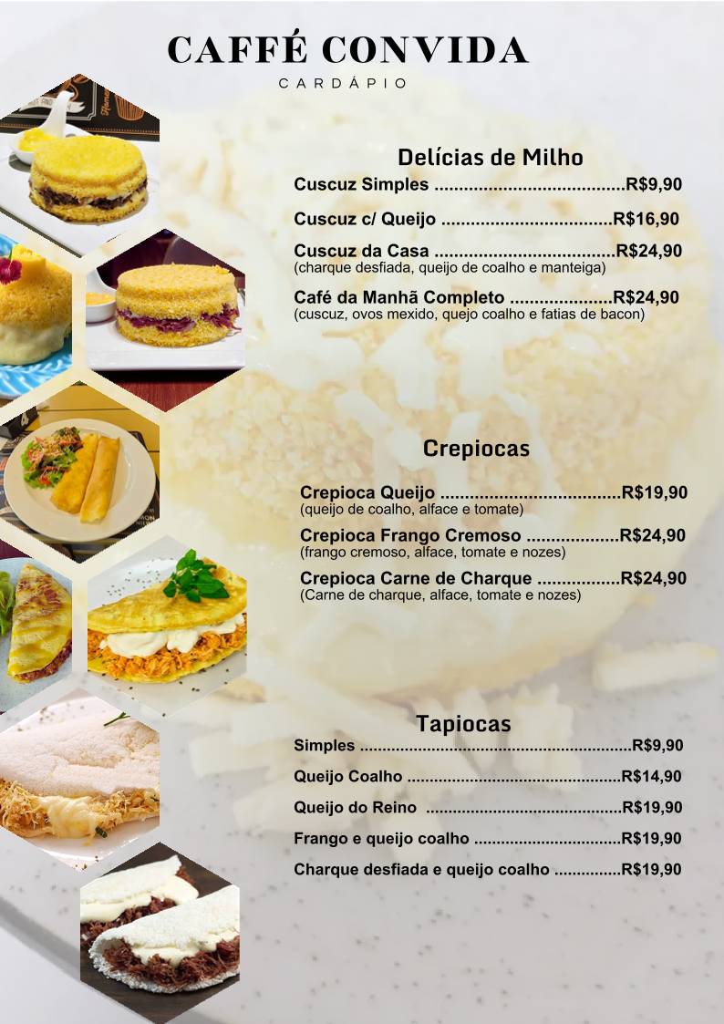 Caffé Convida меню