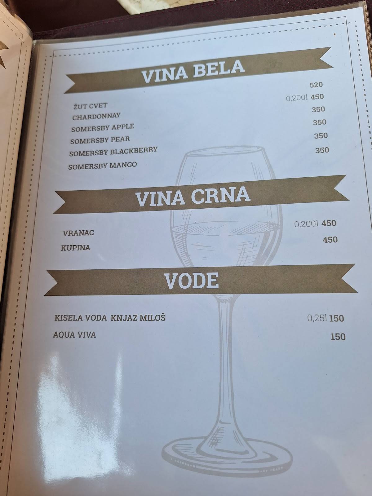 Caffe Pizzeria Lav меню
