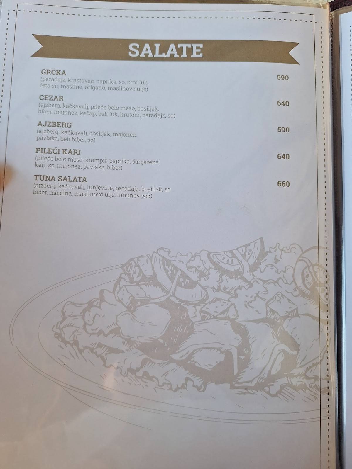 Caffe Pizzeria Lav меню