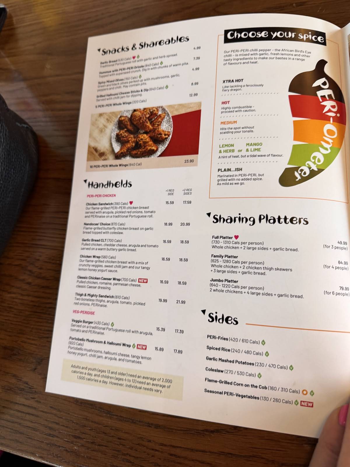 Nando's PERi-PERi меню