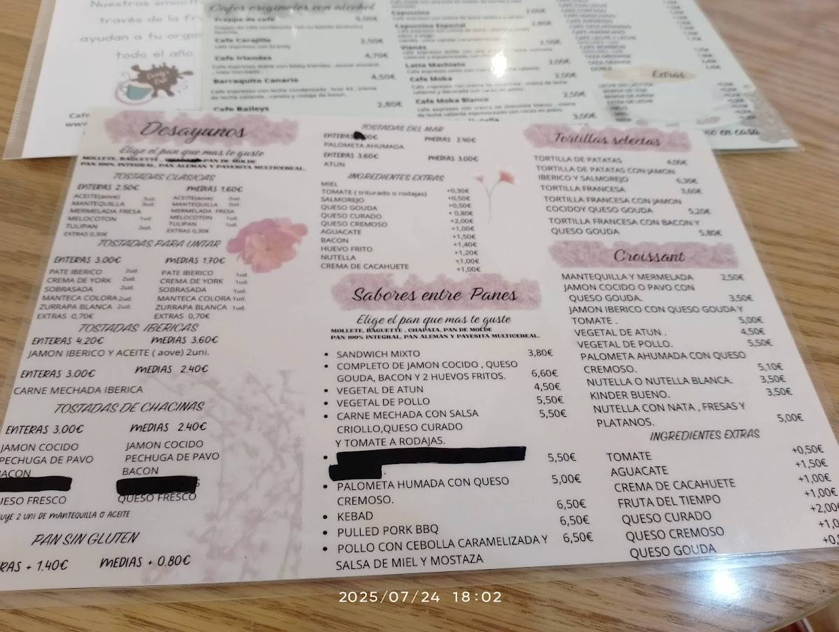Candy's Café меню