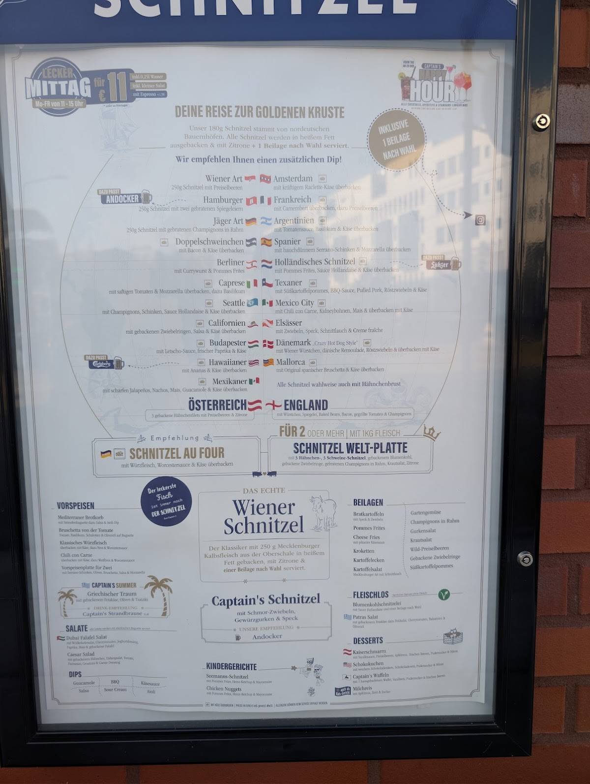 Captain's Schnitzel Rostock-Stadt меню