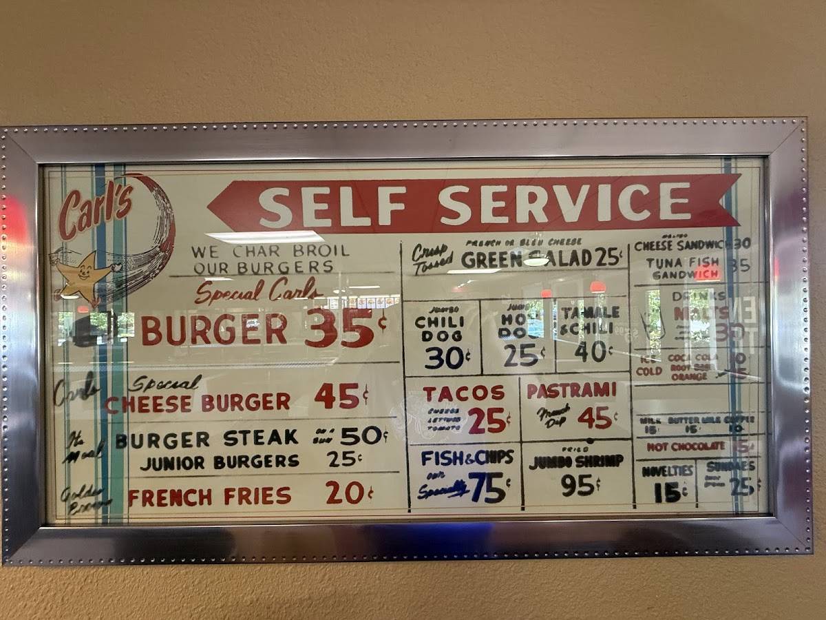Carl's Jr. меню