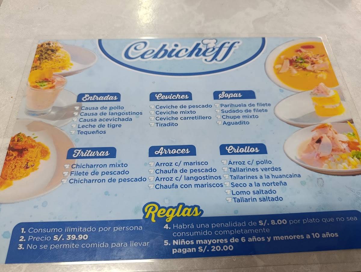 Cebicheff меню