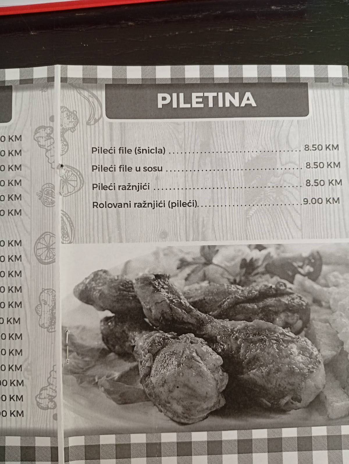 Ćevabdžinica Nerić меню