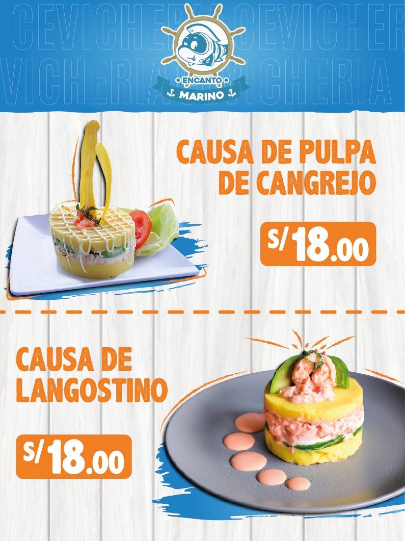 Cevichería "Encanto Marino" меню