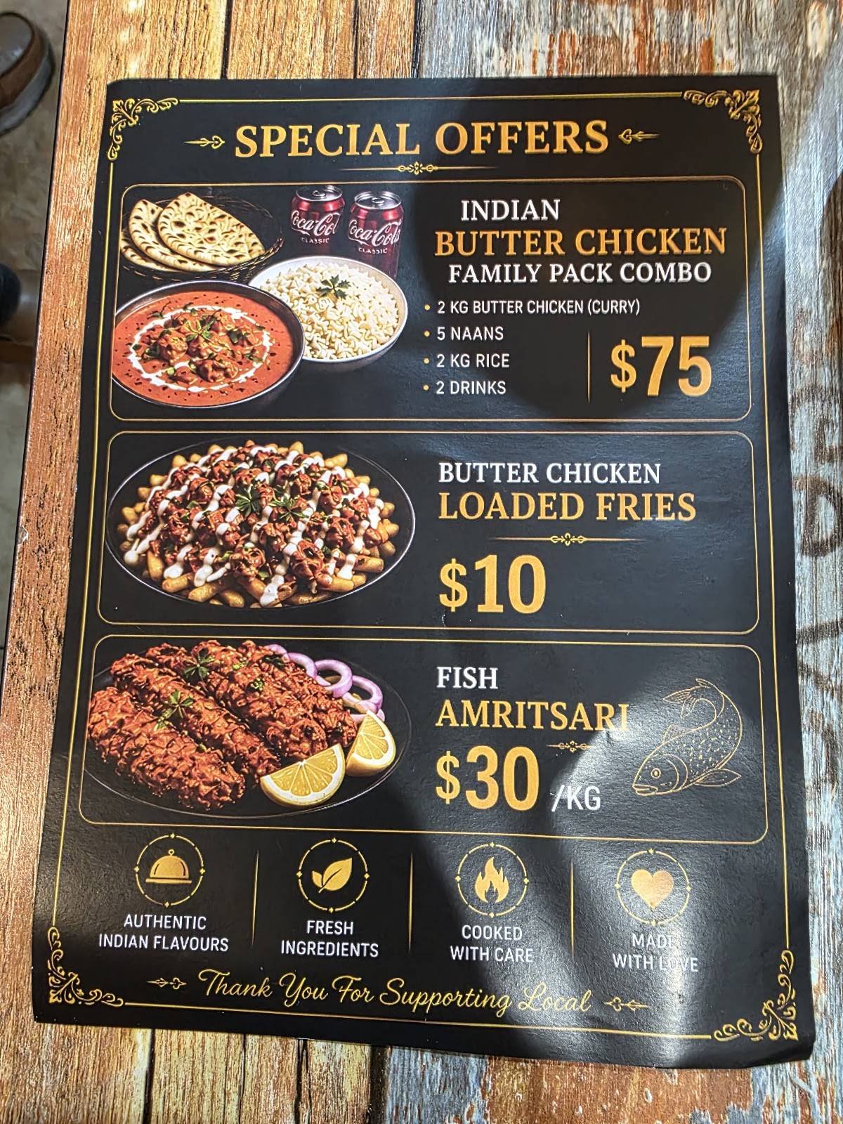 Chaska Indian Restaurant Otahuhu меню