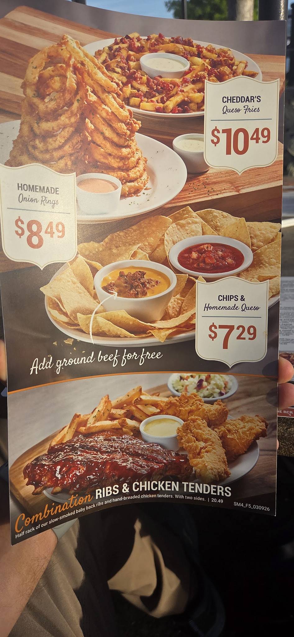 Cheddar's Scratch Kitchen меню