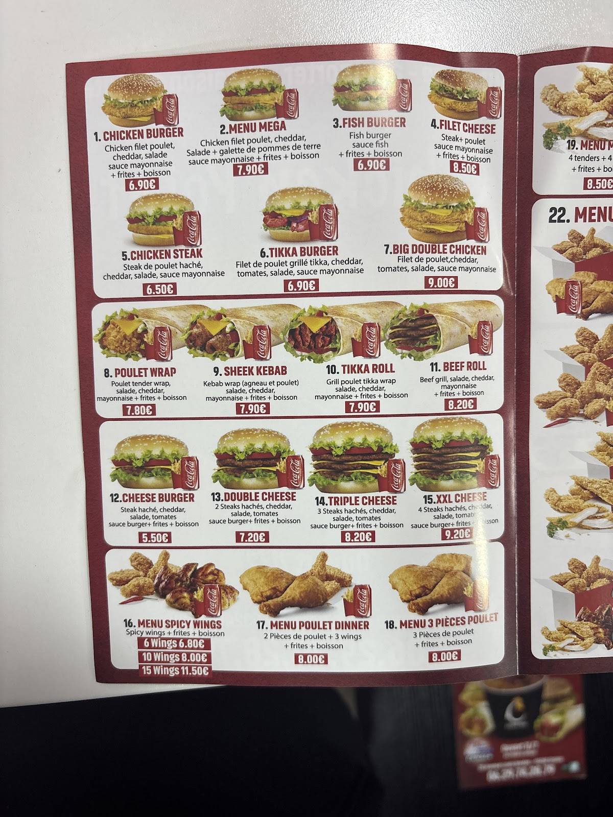 Chicken point меню