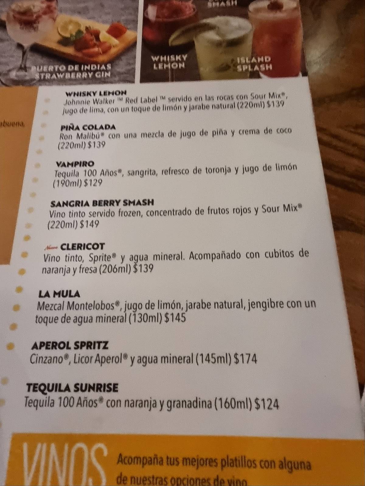 Chili's меню