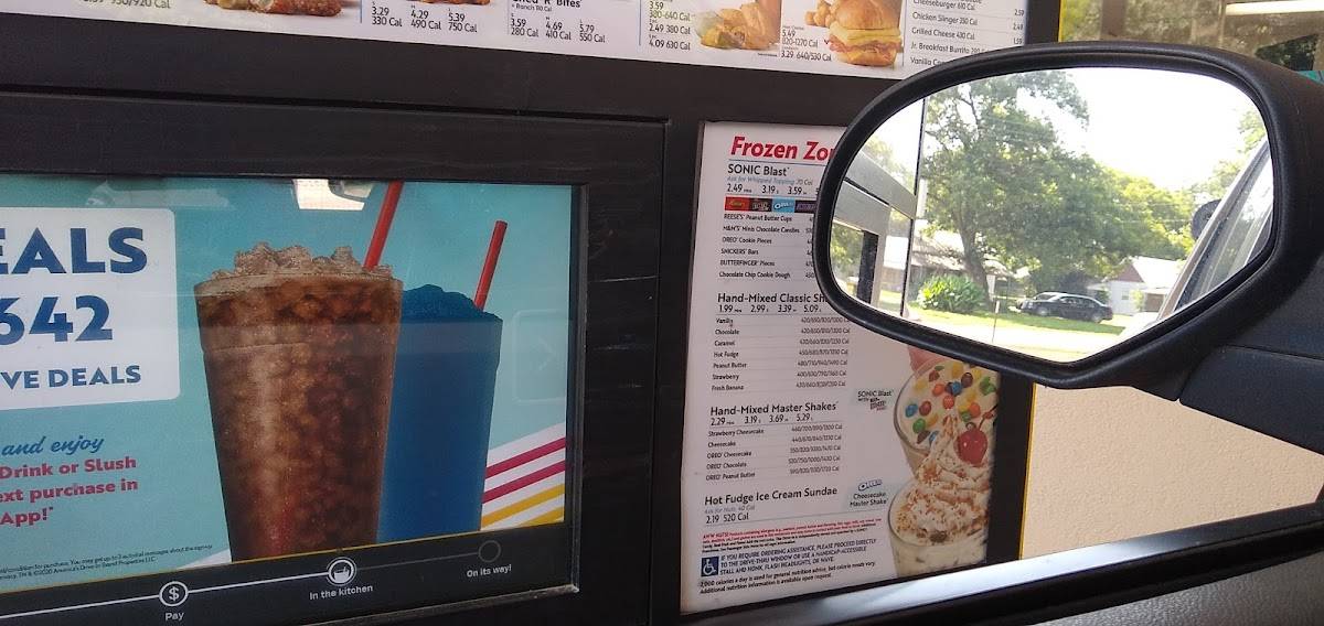Sonic Drive-In меню