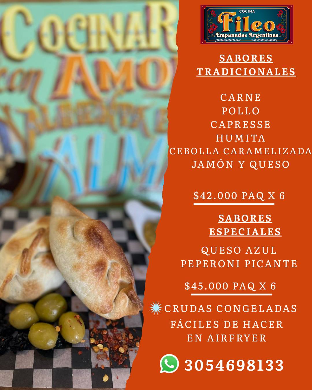 Cocina Fileo меню