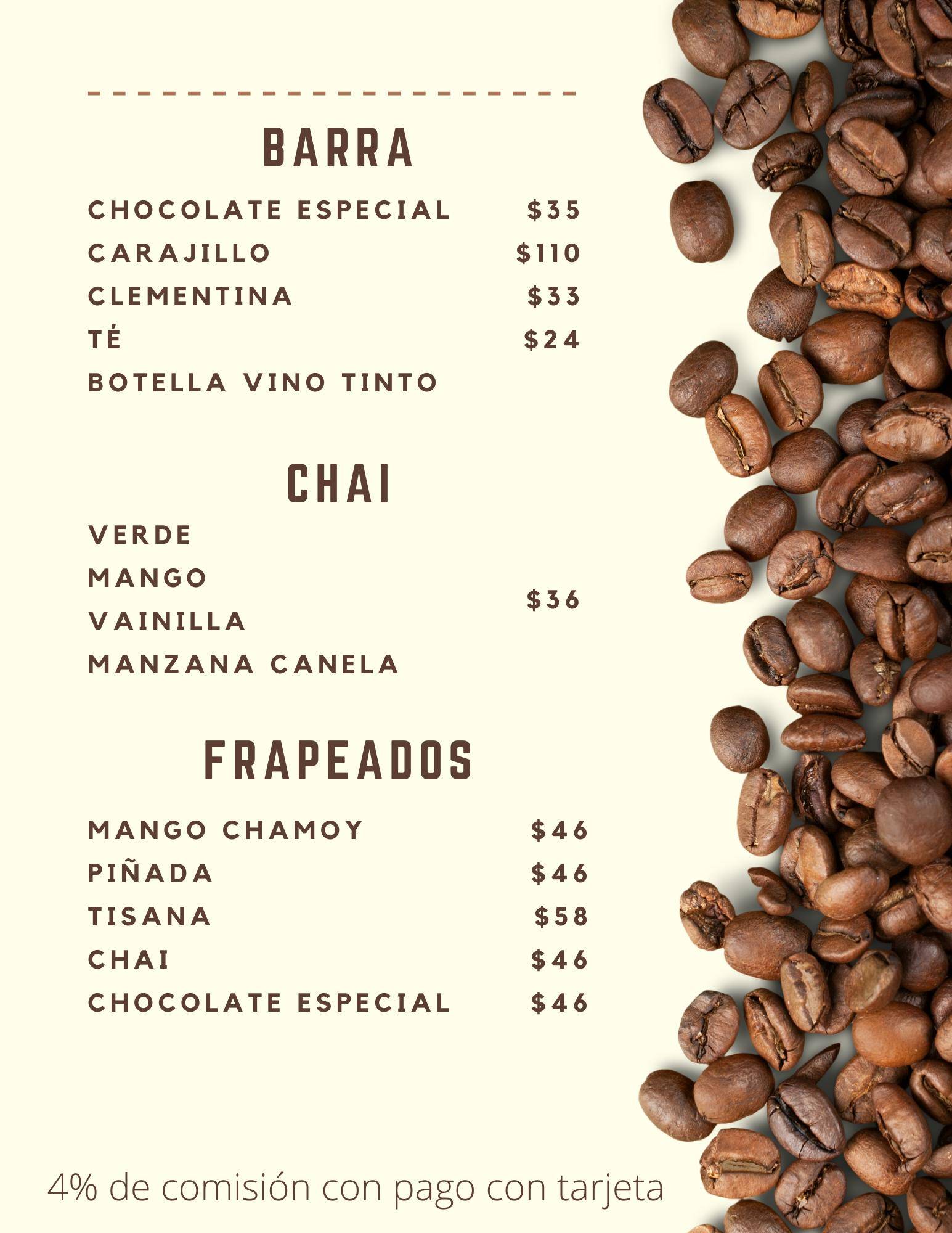 Coffe and Group меню