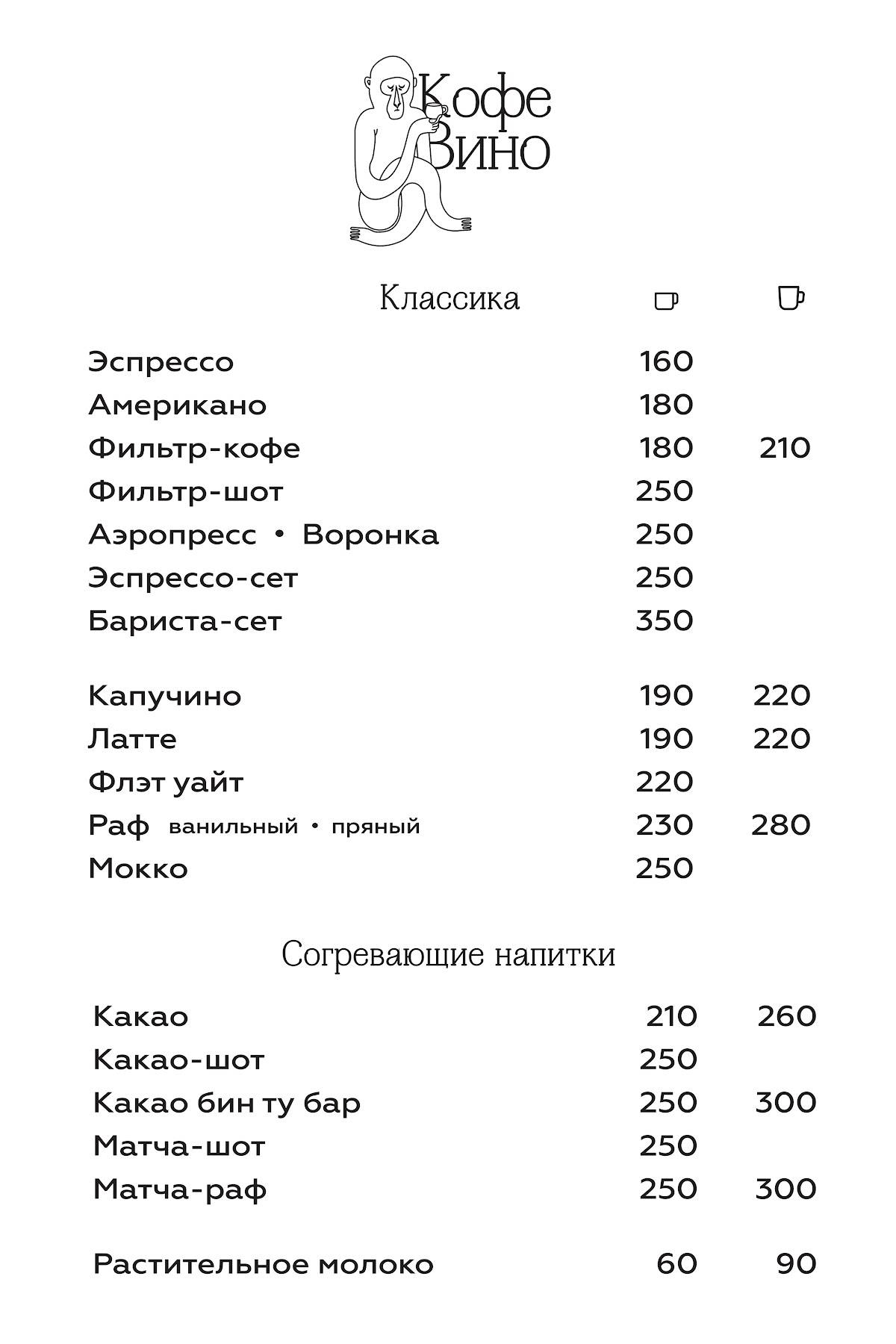 КофеВино меню