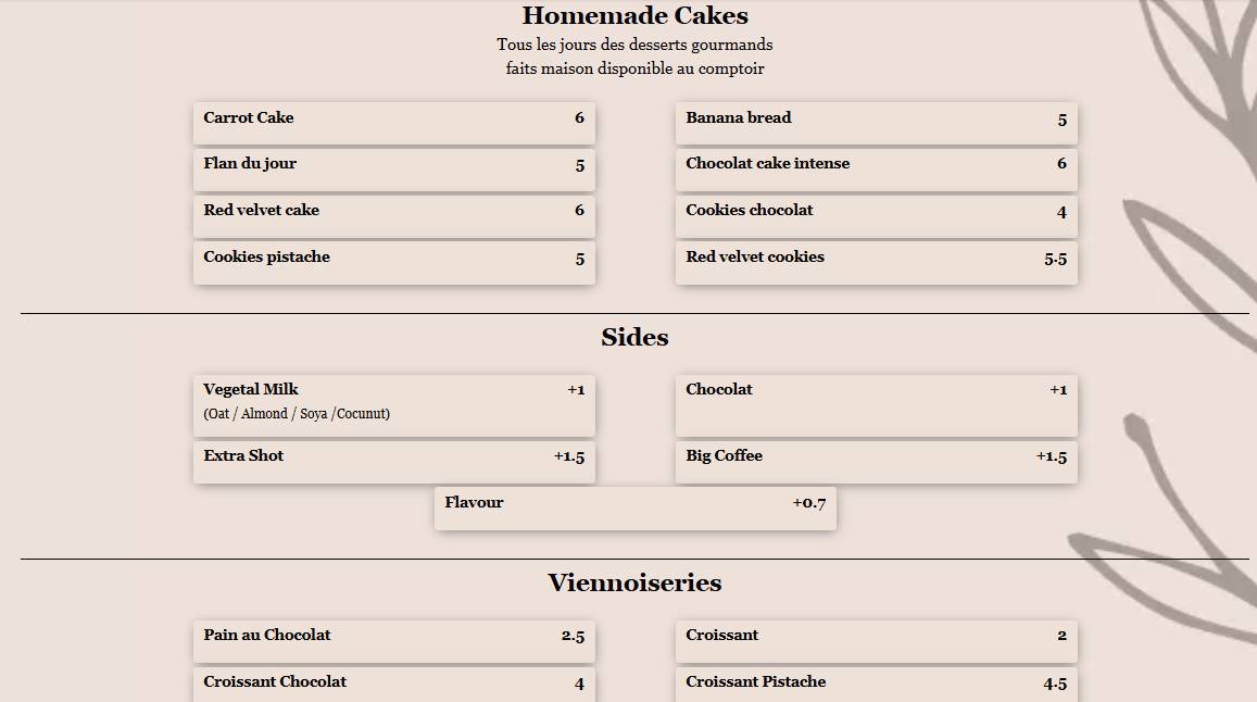 Coffee26 (Brunch & Breakfast) меню