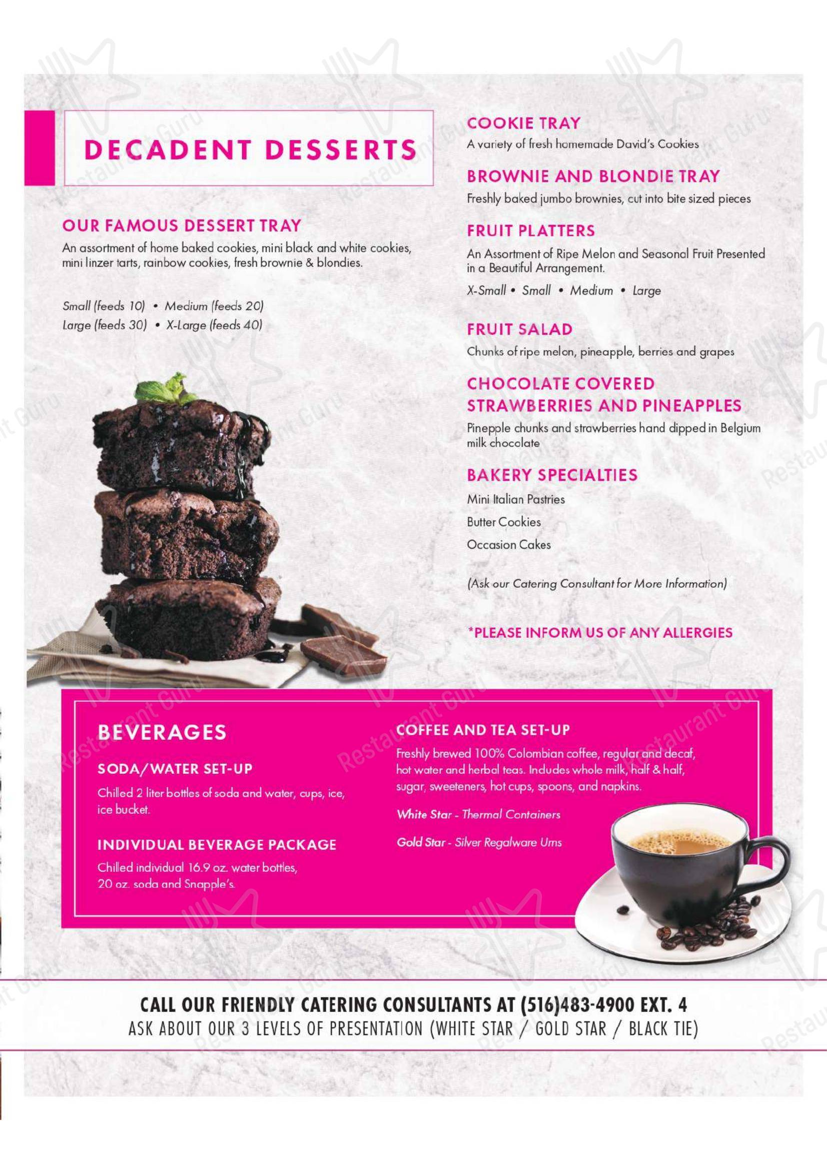 Ночное меню барбекю Coliseum Kitchen & Caterers в Плейнвью