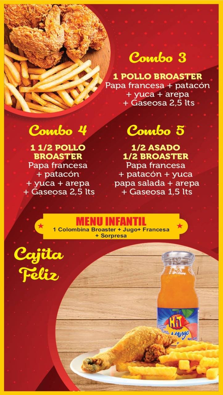 Comi Broaster & Asado меню