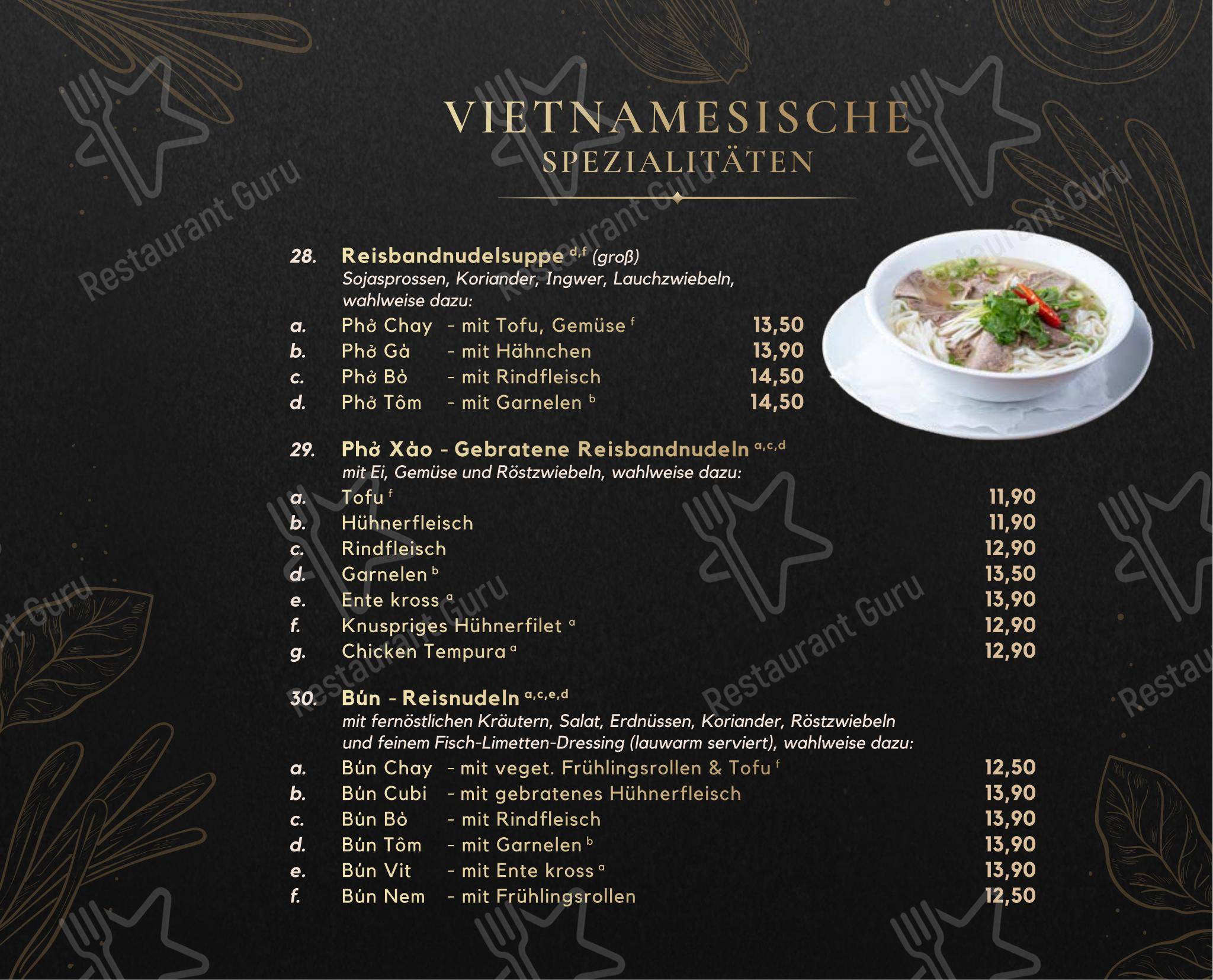 Cubi Restaurant в Берлине - Меню